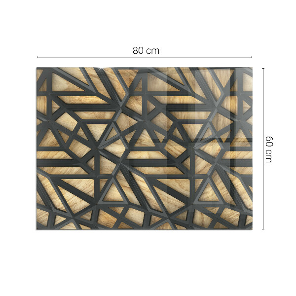 Rectangular glass hearth for wood stove Modern shapes with a wooden accent