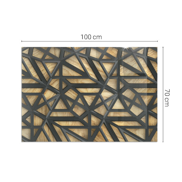 Rectangular glass hearth for wood stove Modern shapes with a wooden accent