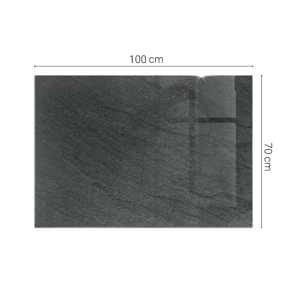 Rectangular glass hearth for wood stove Stone structure pattern