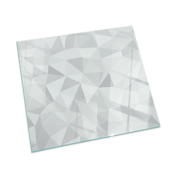 Rectangular glass hearth Geometric abstraction in shapes