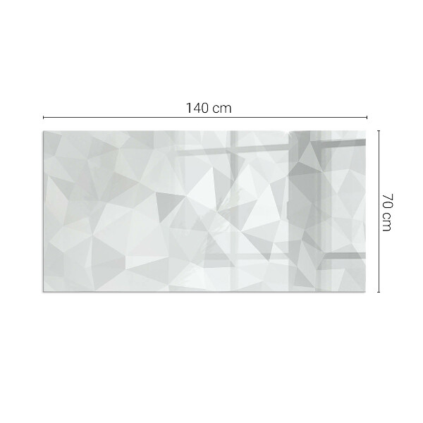 Rectangular glass hearth Geometric abstraction in shapes