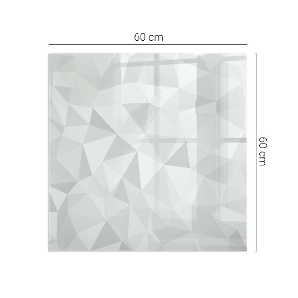 Rectangular glass hearth Geometric abstraction in shapes