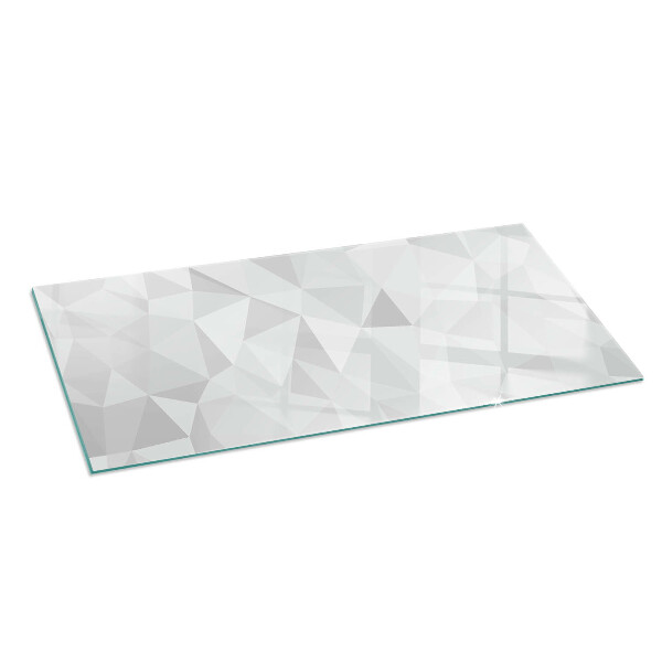 Rectangular glass hearth Geometric abstraction in shapes