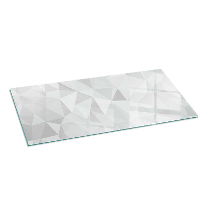 Rectangular glass hearth Geometric abstraction in shapes