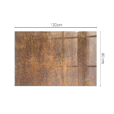 Rectangular tempered glass hearth Rusty pattern on the background