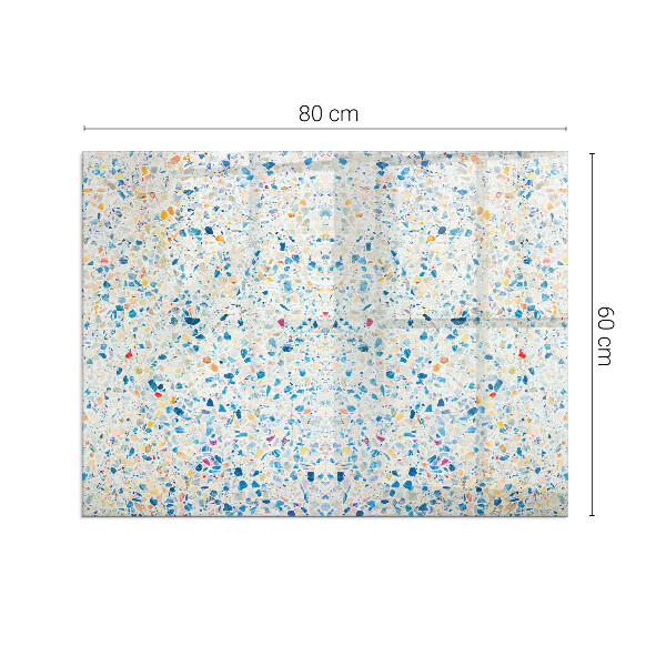 Rectangular glass hearth for wood stove Abstract texture motif