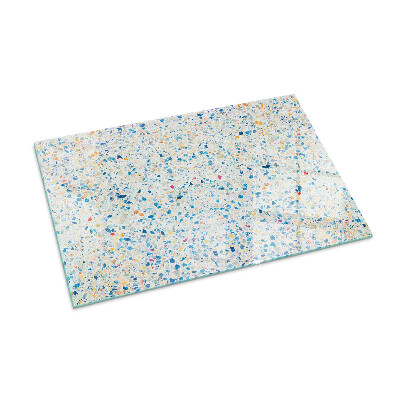 Rectangular glass hearth for wood stove Abstract texture motif