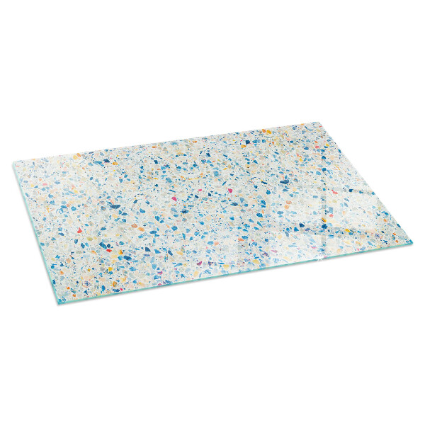 Rectangular glass hearth for wood stove Abstract texture motif