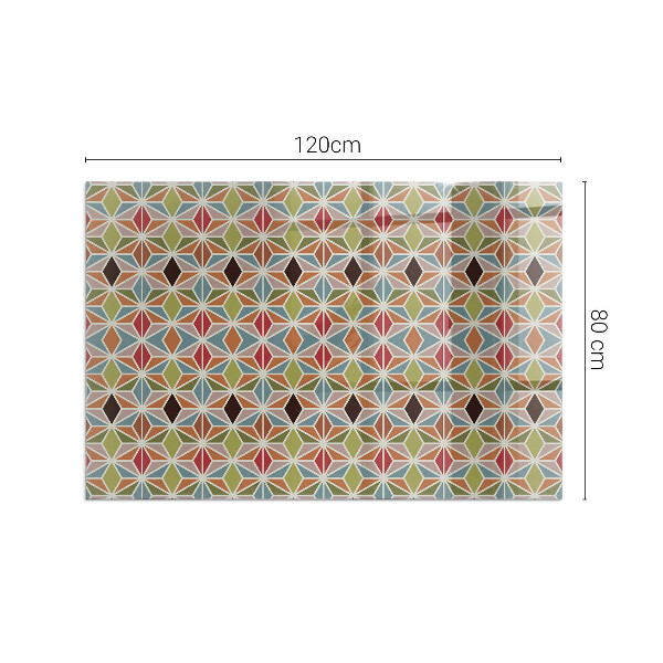 Rectangular glass hearth Polygonal patterns on the web