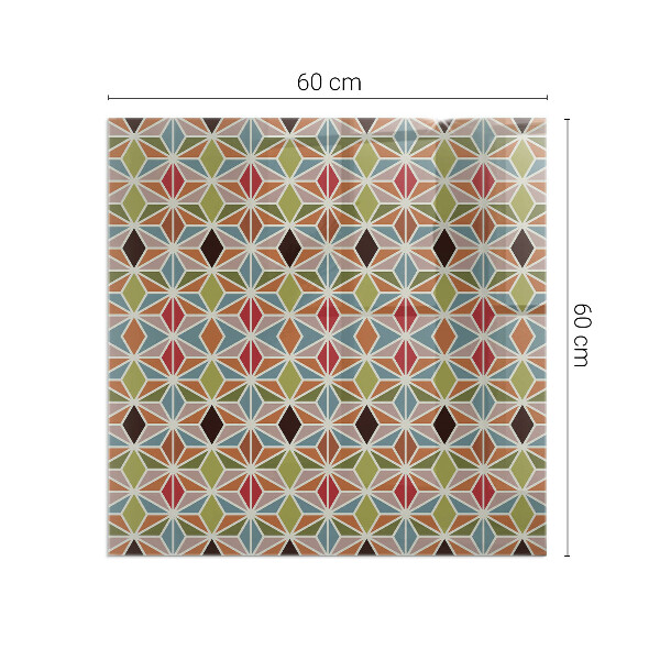 Rectangular glass hearth Polygonal patterns on the web