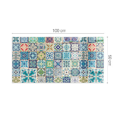 Rectangular tempered glass hearth Mosaic decorative patterns