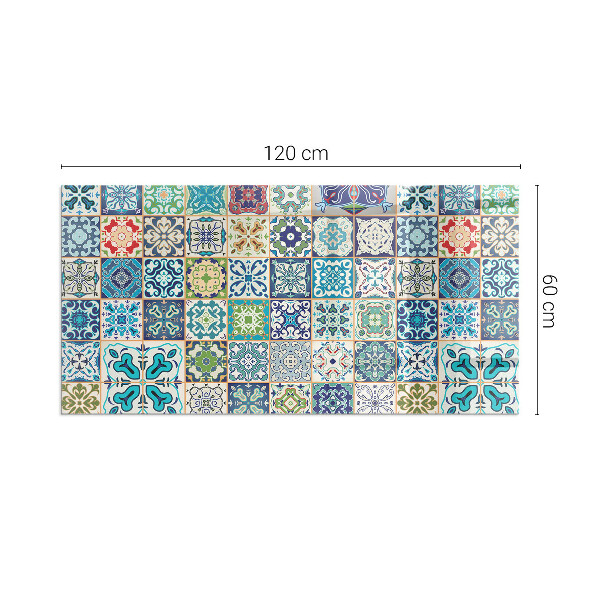 Rectangular tempered glass hearth Mosaic decorative patterns