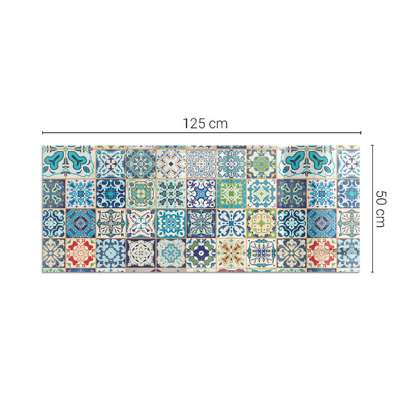 Rectangular tempered glass hearth Mosaic decorative patterns