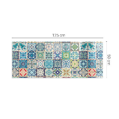 Rectangular tempered glass hearth Mosaic decorative patterns