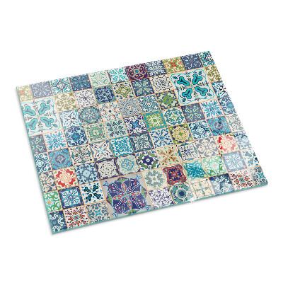 Rectangular tempered glass hearth Mosaic decorative patterns