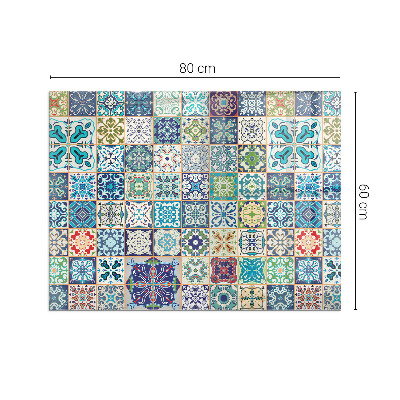 Rectangular tempered glass hearth Mosaic decorative patterns