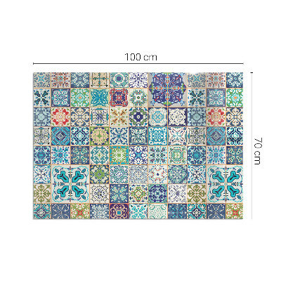 Rectangular tempered glass hearth Mosaic decorative patterns