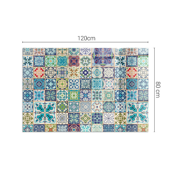 Rectangular tempered glass hearth Mosaic decorative patterns
