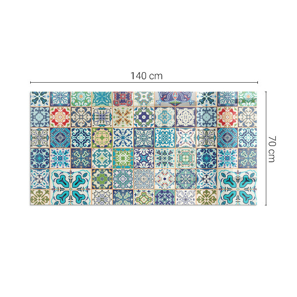 Rectangular tempered glass hearth Mosaic decorative patterns