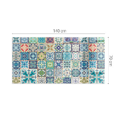 Rectangular tempered glass hearth Mosaic decorative patterns