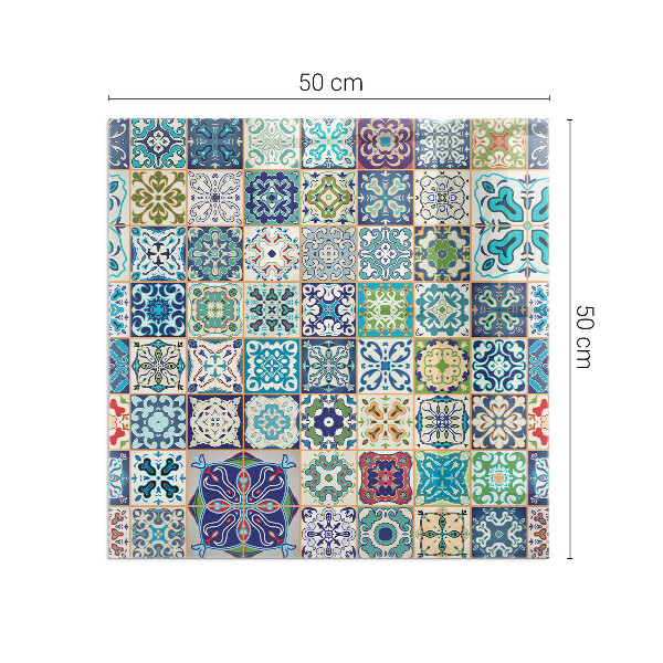 Rectangular tempered glass hearth Mosaic decorative patterns