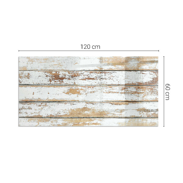 Rectangular tempered glass hearth Rusty wooden board