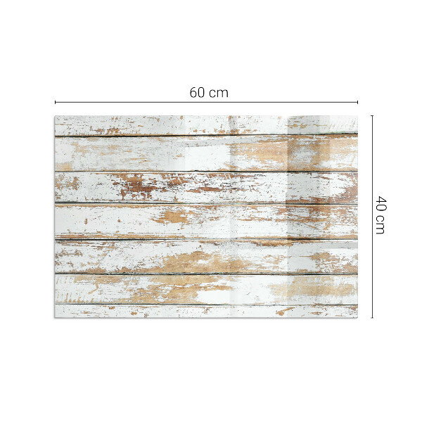 Rectangular tempered glass hearth Rusty wooden board