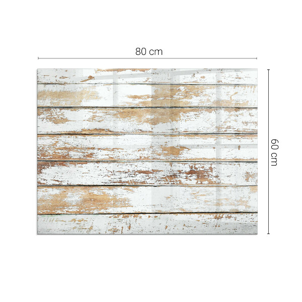 Rectangular tempered glass hearth Rusty wooden board