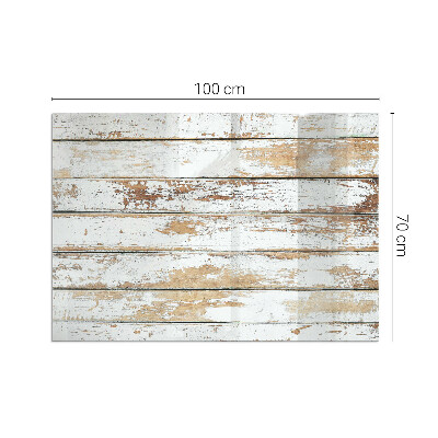 Rectangular tempered glass hearth Rusty wooden board