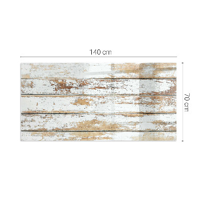 Rectangular tempered glass hearth Rusty wooden board
