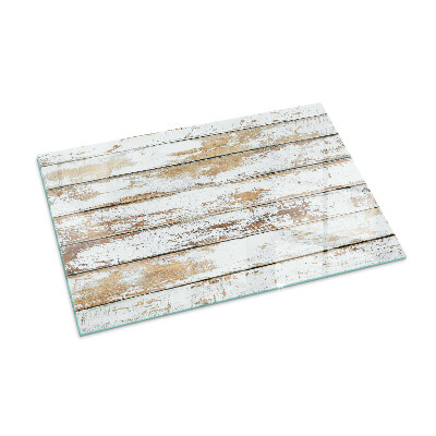 Rectangular tempered glass hearth Rusty wooden board