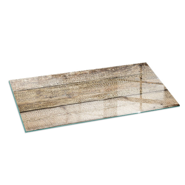 Rectangular glass hearth for wood stove Wooden grain in a natural style