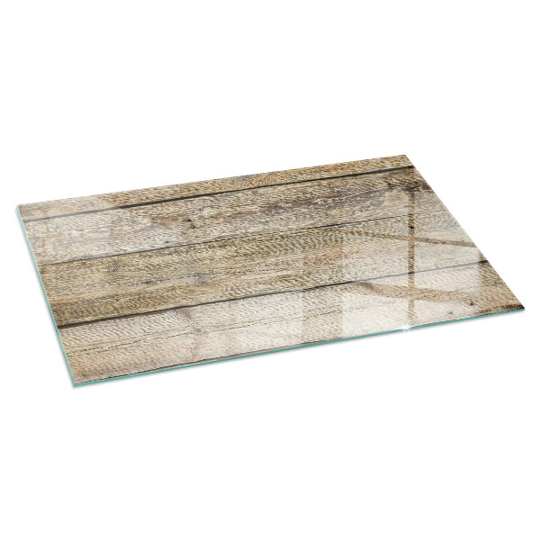 Rectangular glass hearth for wood stove Wooden grain in a natural style