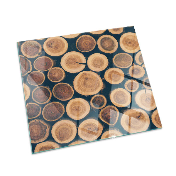 Rectangular glass hearth for wood stove Box with wooden frame