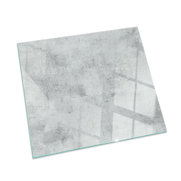 Rectangular glass hearth for wood stove Concrete texture in a raw style
