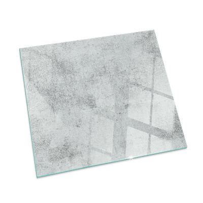 Rectangular glass hearth for wood stove Concrete texture in a raw style