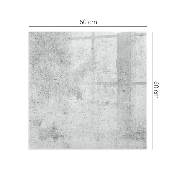 Rectangular glass hearth for wood stove Concrete texture in a raw style