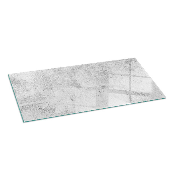 Rectangular glass hearth for wood stove Concrete texture in a raw style