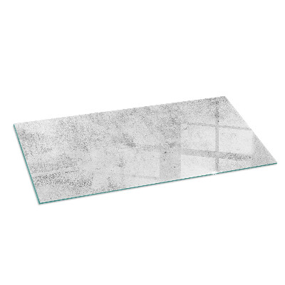 Rectangular glass hearth for wood stove Concrete texture in a raw style