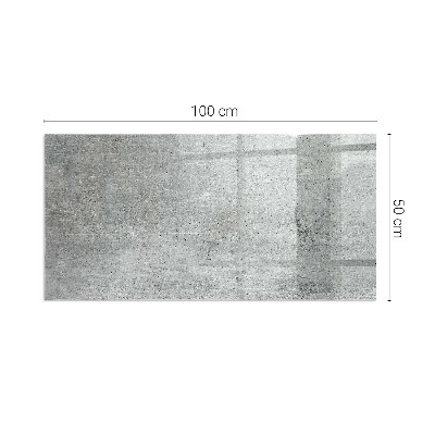 Rectangular glass hearth Raw concrete in a minimalist style