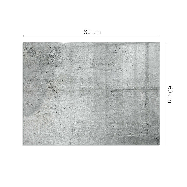 Rectangular glass hearth Raw concrete in a minimalist style