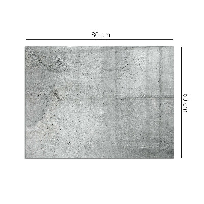 Rectangular glass hearth Raw concrete in a minimalist style