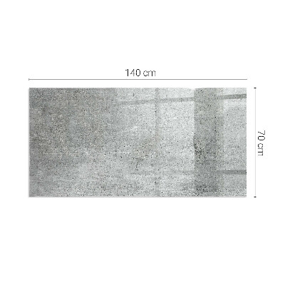 Rectangular glass hearth Raw concrete in a minimalist style