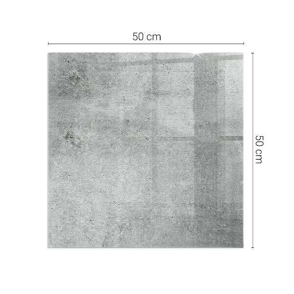 Rectangular glass hearth Raw concrete in a minimalist style