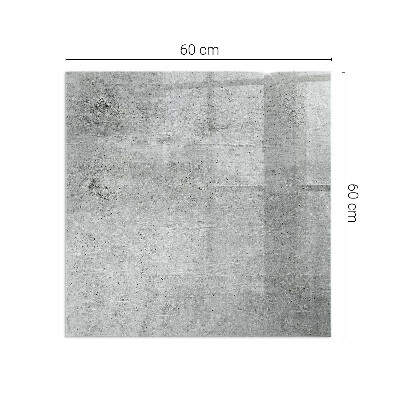 Rectangular glass hearth Raw concrete in a minimalist style