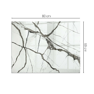 Rectangular glass hearth for wood stove Marble veins in an elegant style