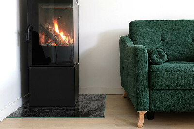 Rectangular glass hearth Stone style in a natural version