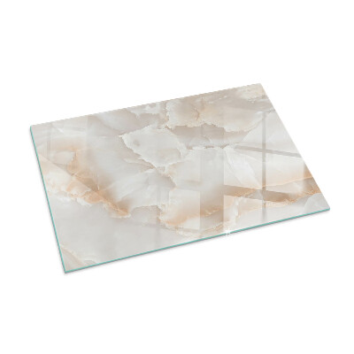 Rectangular glass hearth for wood stove Stone organic motif