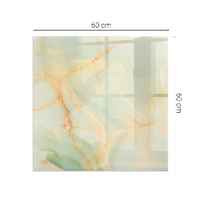 Rectangular glass hearth Abstract marble motif