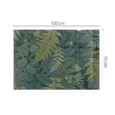 Rectangular glass hearth for wood stove Plant patterns with butterflies